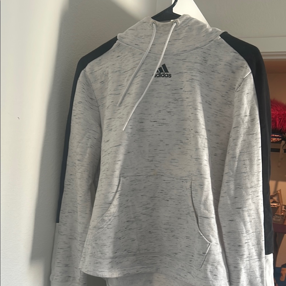 adidas Women's Gray and Black Sweater